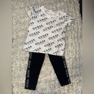 Guess Monochrome Logo Tee and Leggings Set